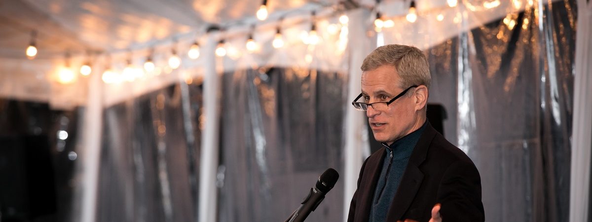 Co-chair and donor partner Rob Kaplan speaks at the annual retreat