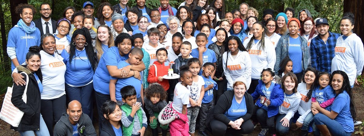 Large group of women and children pose for a picture