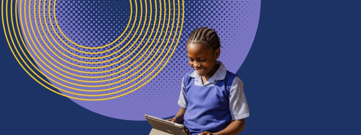 African student reads a book