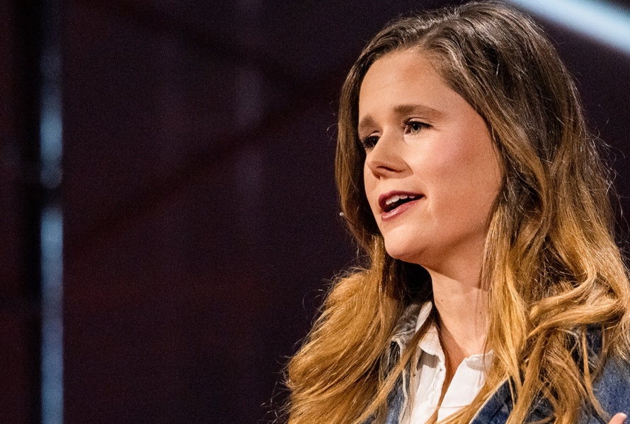 Clementine Jacoby on TED stage