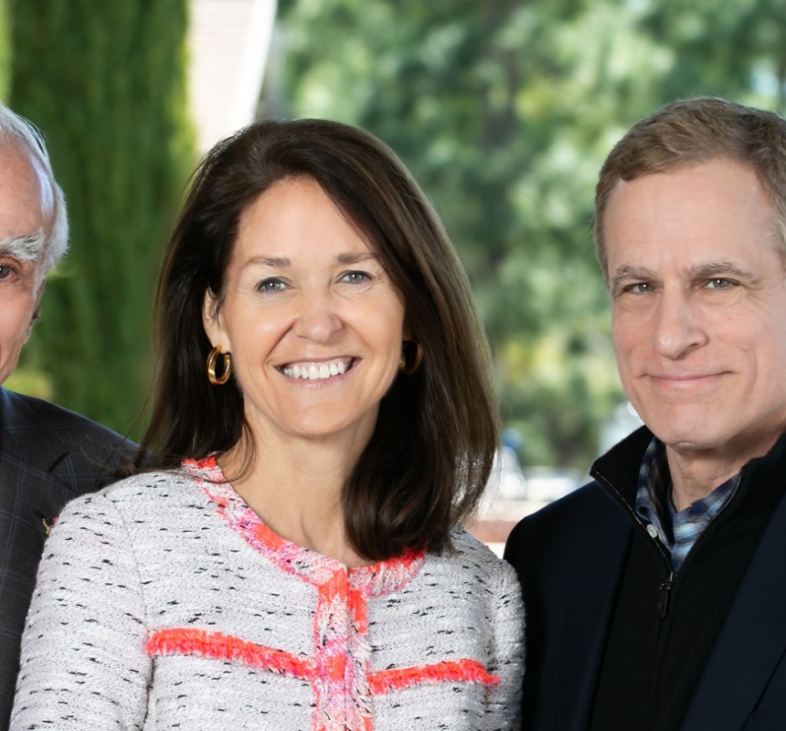 Bill Draper, Robin Richards Donohoe, and Rob Kaplan smile in a photo together