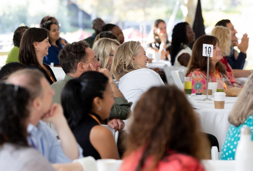 People attend the DRK Retreat